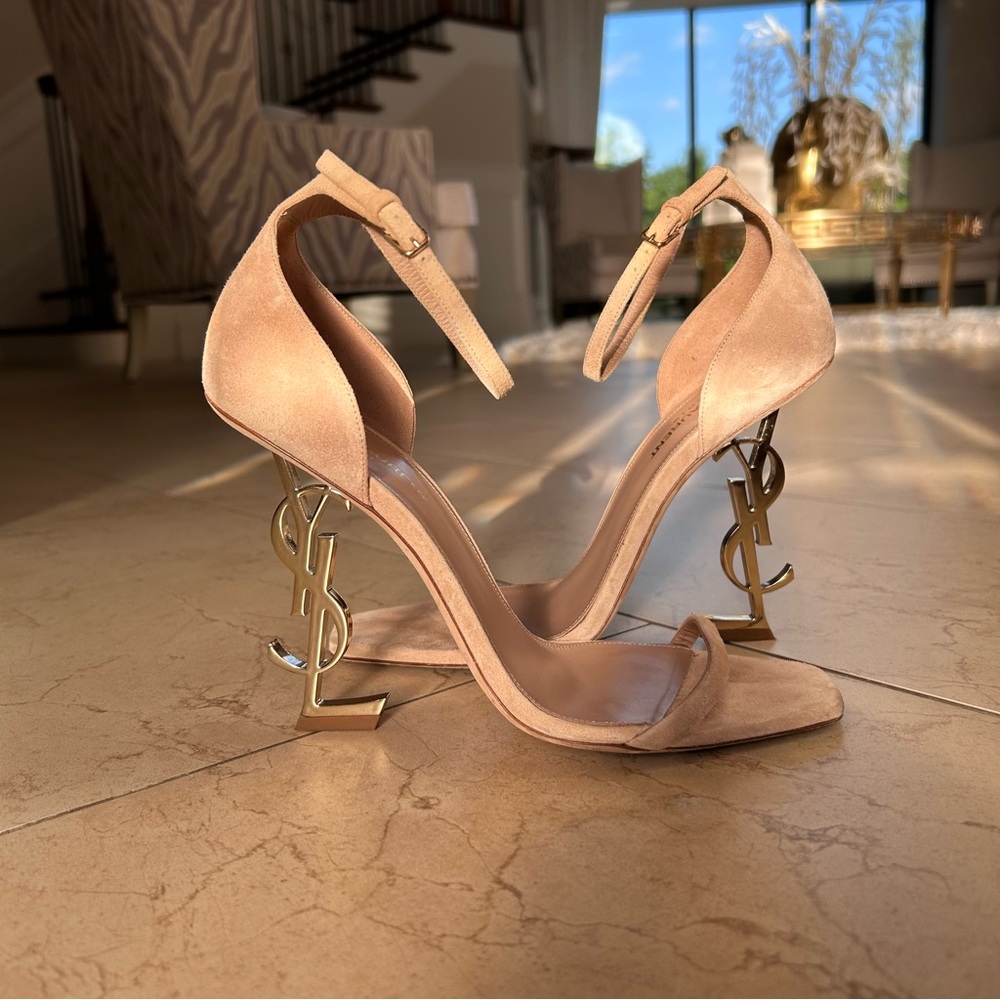 Yves Saint Laurent Opyum YSL Logo Heels